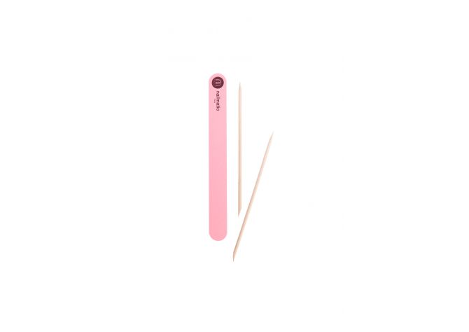 Пилочка для нігтів  Nailmatic рожева 2в1 ,  | Babyshopping