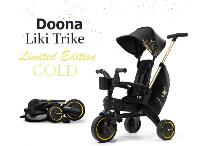 Трехколесный велосипед Doona Liki Trike Limited Edition Gold ����, �������� | Babyshopping