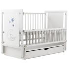 Ліжко Babyroom Ведмедик M-03 маятник, ящик, відкидний бік бук білий ,  | Babyshopping