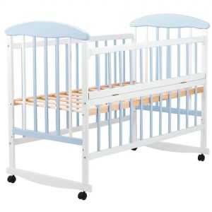 Ліжко Наталка ОБГО відкидний бік вільха біло-блакитна фото, картинки | Babyshopping