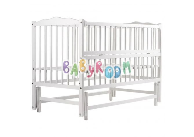 Ліжко Babyroom Веселка DVMO-2 маятник, відкидний бік бук білий ,  | Babyshopping