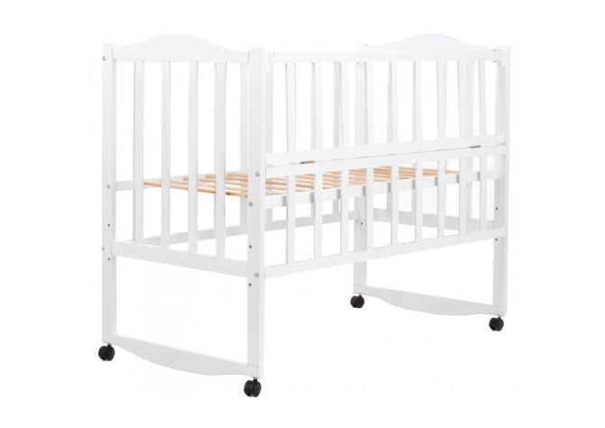 Ліжко BabyRoom Зайченя ZL-101 відкидний бік білий ,  | Babyshopping